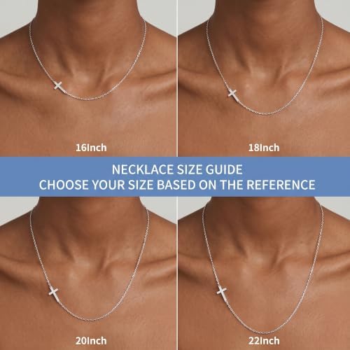 Goldegg 925 Sterling Silver Cross Necklace for Women 24 Inches — view 6