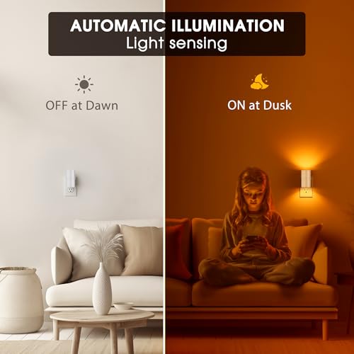 Image of Briignite Night Lights Plug into Wall, Modern LED Night Light Plug in