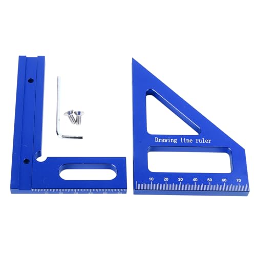Regla de Ángulo 3D de Aleación de Aluminio Azul miniatura 5