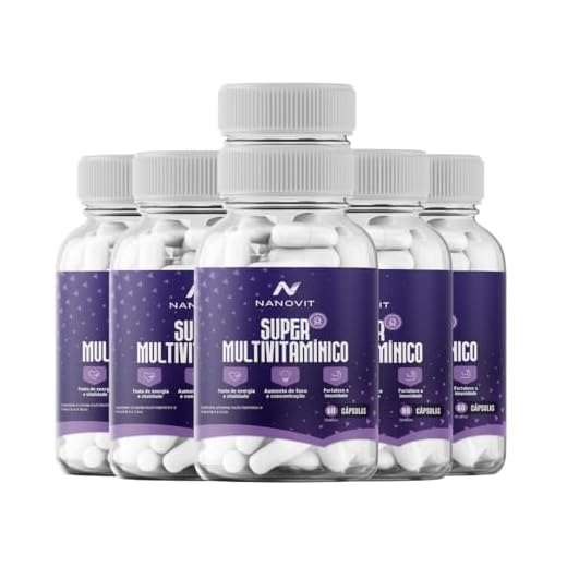 Kit 6 Suplementos Super Multivitamínico A Z Mulher 60 Caps - Nanovit