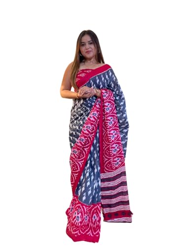 Sari en pur coton bleu Shiv Textiles pour femme - Modèle élégant taille standard