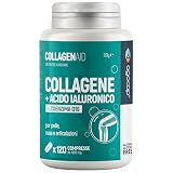 Collagene e Acido Ialuronico. Collagene idrolizzato, 120 compresse arricchite con Coenzima Q10. Collagene integratore, 1000mg con acido ialuronico. Agocap