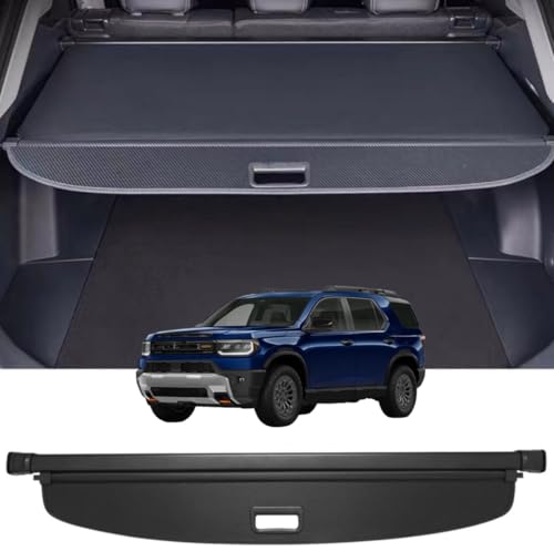 Deluden Retractable Cargo Cover Compatible with Honda Passport 2026 All Trims Shield Security Shade Privacy Screen Tonneau Luggage Cargo Trunk Organizers
