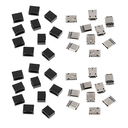 CY 50pcs Type B Micro USB Female 5 Pin Jack Port Socket Connector Solder Type Repair Parts by CHENYANG, Micro USB 50PCS