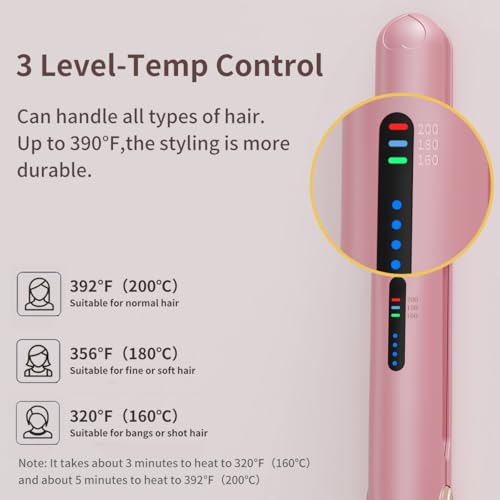 Plancha de Pelo Mini Inalámbrica 2 en 1 Cerámica miniatura 3