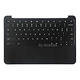Rinbers for HP Chromebook 11 G5 EE Black Palmrest Upper Case with Keyboard and Touchpad Assembly Replacement Part 917442-001