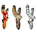 Produktbild CleanPrince Zwillen 3 Stück Set Steinschleuder, ZEBRA + PAPAGEI + GIRAFFE, Zwille, Katschi, Schleuder, Steinschleuder, Zwetsche, Flitsche, Zwuschel, Zwistel, Spatzenschießer, Zwockel, Gambel, Schlatte, ca. 20-22 cm lang, Material: Holz (Birkenholz) handgeschnitzt und handbemalt, mit Schlauchgummi und Lederstück als Halter (Lederläppchen), Zebra, Papagei, Giraffe