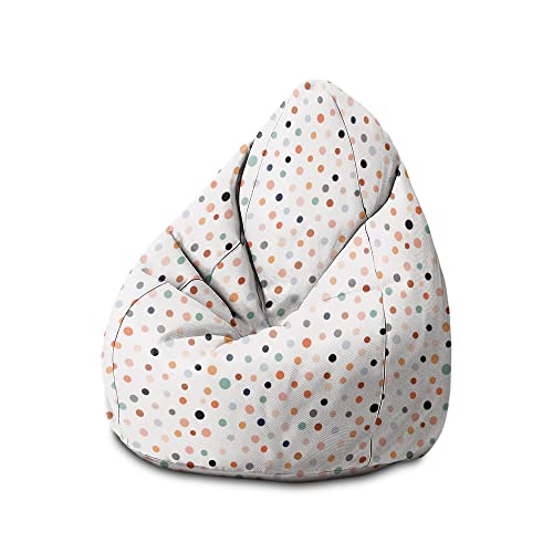 DreamRoots Sitzsack Kinder mit füllung - Bodenkissen Kinderzimmer 70 x 70 x 105 cm - Bean Bag - Bubibag - Kindersitzsack - Sitzkissen Boden