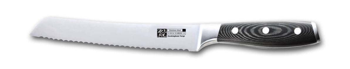Rockingham Forge 9100 Series 8" Bread Knife Stainless Steel Blade, Micarta Handle