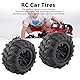 VBESTLIFE 2 Stück RC-Auto-Reifen, 85 Mm RC-Auto-Reifen, 47 Mm Breite, 12 Mm Sechskant-Adapter, Gummi-Auto-Ersatzreifen für SCY 16101 16102 1/16 RC-Auto