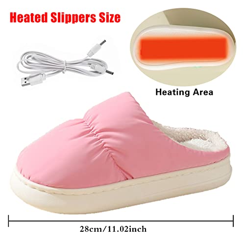 USB Heated Slippers Foot Warmer Shoes Charger Electric Heating Shoes Winter Warm Plush Slippers for Women Men4
