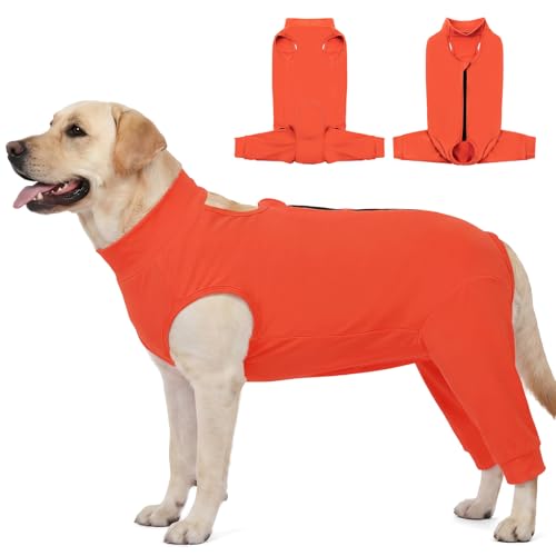Image of AOFITEE Extra Large Dog Recovery Sleeve, Dog Recovery Suit for Hind Legs, Anti Licking Dog Hind Leg Sleeve for Female Male Dogs, Dog Wound Cover for Rear Leg and Abdomen, Dog Cone Alternative, XL