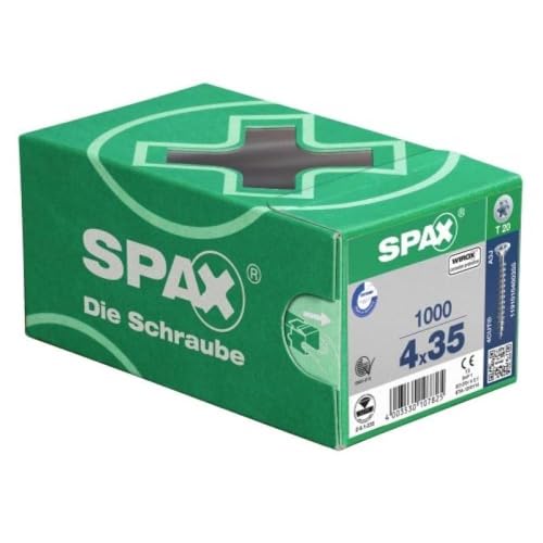 SPAX Universalschraube, 5,0 x 65 mm, 200 Stück, Kreuzschlitz Z2, Senkkopf, Teilgewinde, 4CUT, WIROX A3J, 0291010500655