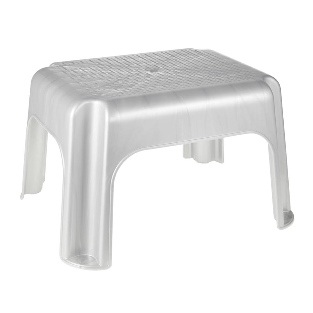 keeeper Taboret, Antypoślizgowa powłoka gumowa, Do 150 kg, Polipropylen, 36,5 x 30 x 24 cm, Tim, Srebrny