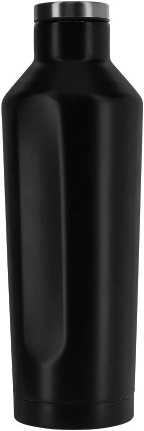 Hans Larsen Galati Double Wall Stainless Steel Water Bottle, 450 ml Capacity, Black