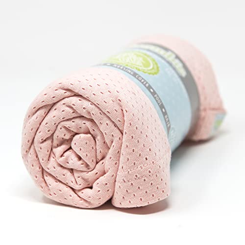Image of Woombie AirWrap Organic Swaddle - Old Fashioned Receiving Blankets for Babies - Lightweight, Vented Design, English Rose, 44 x 44 in.