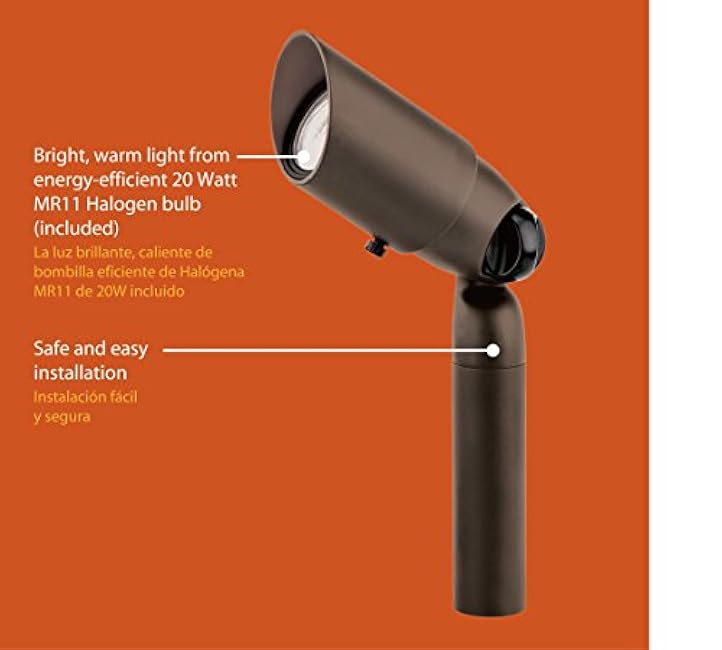 Malibu 8308-9603-01 Low Voltage 20 Watt Landscape Lighting, Non-corrosive Metal Construction with Aged Brass Finish