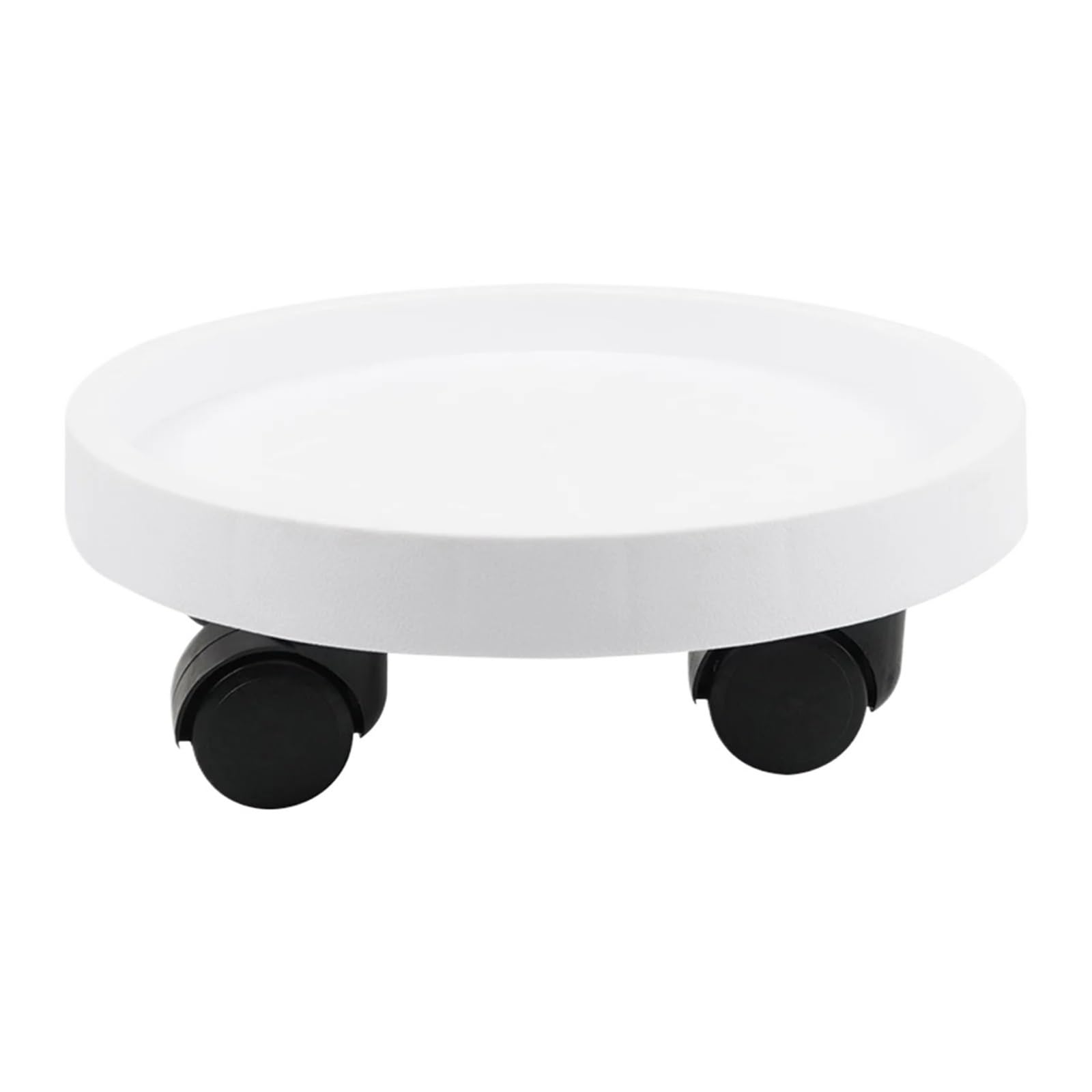 BOJHGO 1Pcs Round Movable Planter Tray With Wheels Multi-Purpose Moving Potted Plant Tool For Plants Gardening(White,36cm)