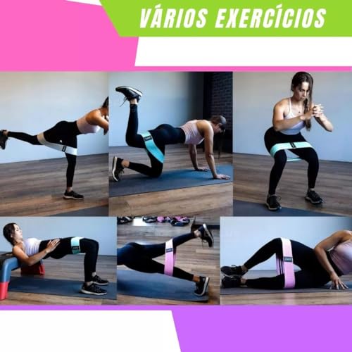 Kit 3 Faixa Elástica Hip Band Resistance Mini Band Treino Exercicio Academia Em Casa Fitness Treino