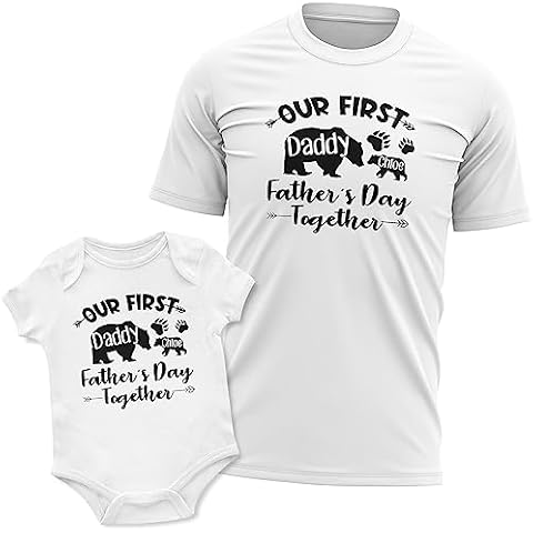 Personalised Father and Son T-Shirt Set Cover