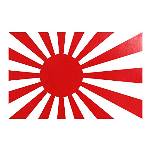 旭日旗 カッティングステッカー 幅10cm x 高さ6.5cm レッド 旭日旗 カッティングステッカー 幅10cm x 高さ6.5cm レッド