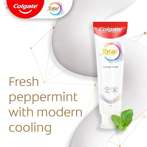 Colgate Total Active Prevention Clean Mint Toothpaste, Anticavity Toothpaste with Fluoride, Clinically Proven to Help Fight Plaque Bacteria, Helps Minimize Bad Breath, 5.1 oz - image 7