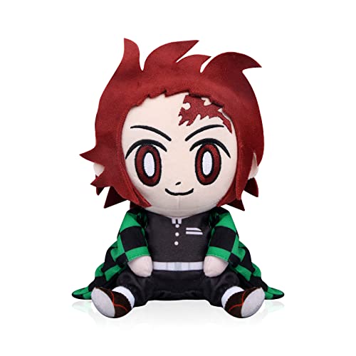 Plush Dolls Tanjiro Nezuko Zenitsu Sitting Cute Toys Cushion Pillows Gift Collection for Kids Fans (20cm/7.87inch, Kamado Tanjiro)