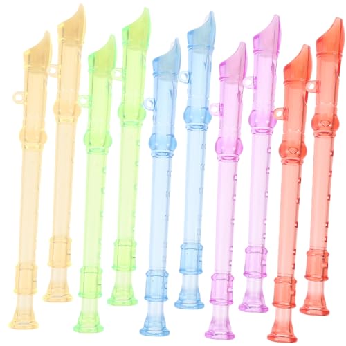 VINTORKY 10 Mini Clarinetes De Juguete Para Instrumentos Musicales Flauta De 6 Agujeros Instrumento De Plástico