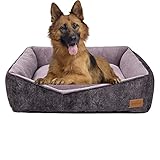 Coohom Rectangle Washable Dog Bed,Warming Comfortable Square Pet Bed Simple Design Style,Durable Dog...