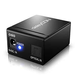 deleyCON Toslink-Splitter 2-Poorts Digital Audio Splitter Verdeler voor Optische Toslink-Audiokabel S/PDIF 1x Ingang 2x Uitgang voor TV Hifi-Installaties Soundbar Hoofdtelefoon