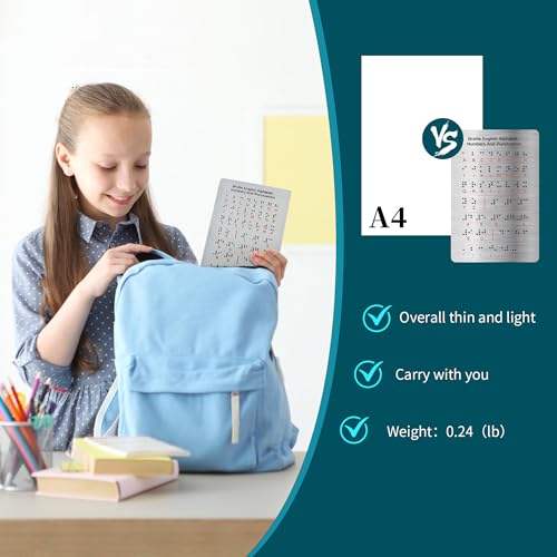 Braille-Alphabet-Board-Learn-Braille-for-Beginners-Braille-Board-with-Raised-Dots-Letters-Numbers-Educational-Tool-for-Blind-Visually-ImpairedTeaching-Aid