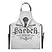 Grembiule regolabile con due tasche frontali Piante grasse Grembiuli Waterdrop Resistente Unisex Cucina Cucina Grembiuli, Lettering Barber Shop, taglia unica