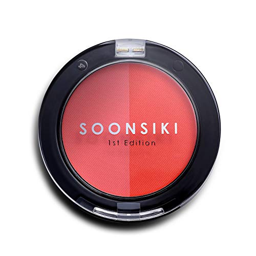 SOONSIKI 2 Color Makeup 0.16 fl. oz. Blush for Women with All Skin Tones | Long-Lasting Pigment, Natural Glow | Light-Weight Texture | Pink Coral