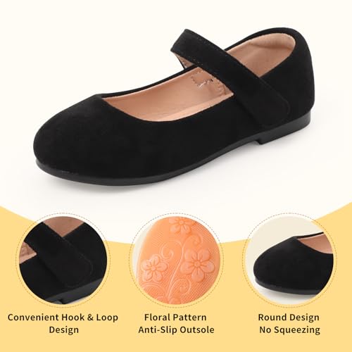 Girls Mary Jane Dress Shoes Toddler Flower Girls Casual Slip on Ballet Flats School Wedding Party Church Shoes3