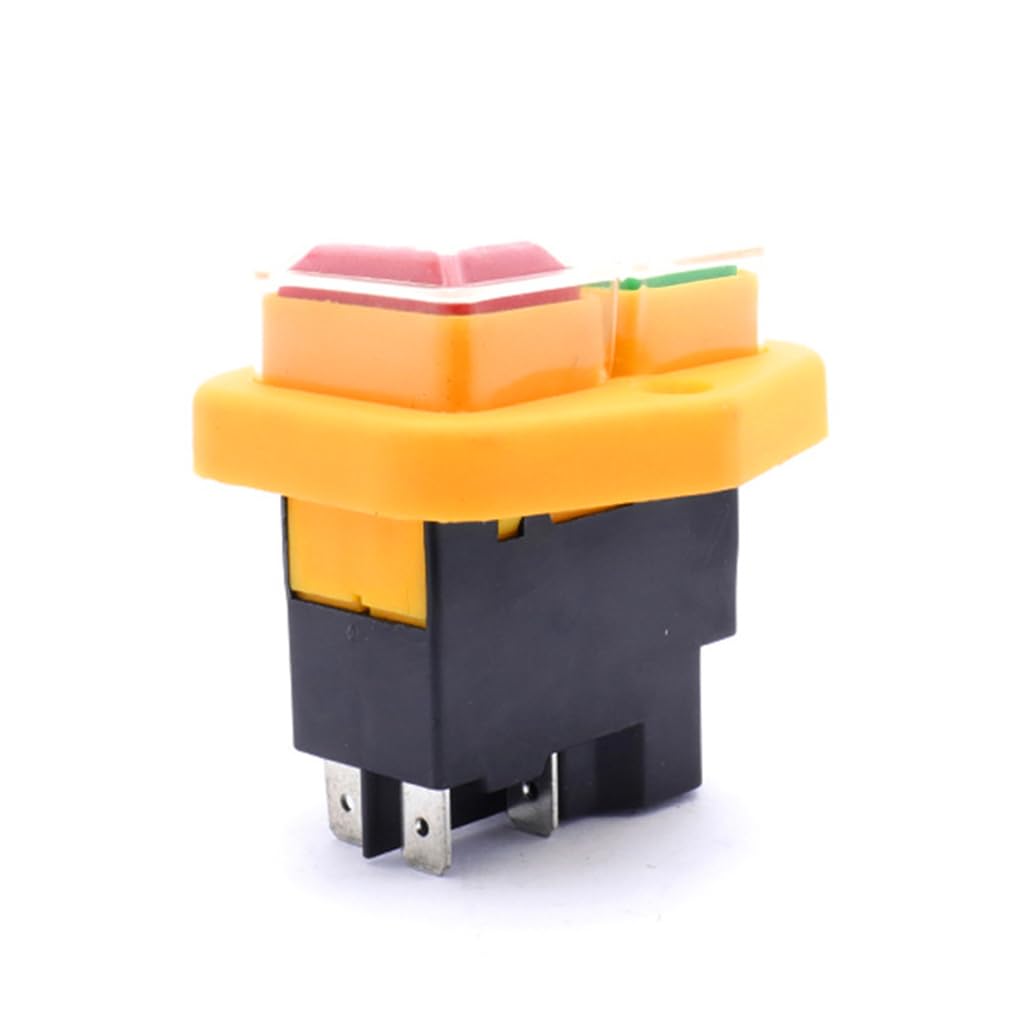 Interrupteur à bouton KJD17B, Compact et efficace, avec interrupteur pour outils électriques étanche en plastique et en métal, peut remplacer l'interrupteur à bouton