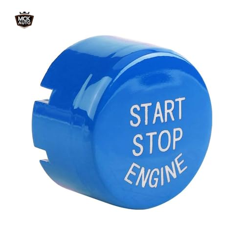 MCK Auto Startknopfabdeckung ABS Automotor Start-Stopp-Schalterknopf mit Schraubendreher & Ton F20 F21 F22 F23 F30 F31 F32 F33 F10 F11 G30 F12 F13 F01 F02 (Blau)
