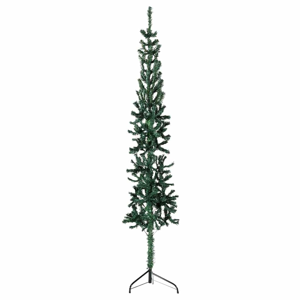 VIDAXL Slim Artificial Half Christmas Tree - Green - 180cm - 246 Tips