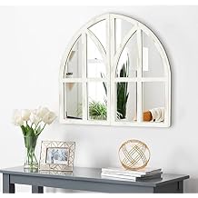 FLORA Farmhouse Mirror, Arch Window Wall Mirror for Kitchen Bedroom Living Room Wall Decor, Set of 2