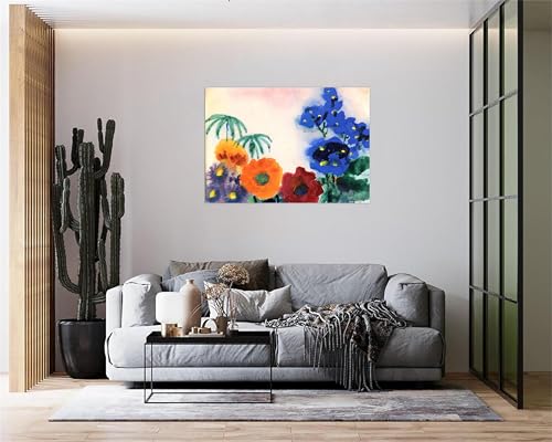 Tableau Emil Nolde nature morte florale impression toile 20x30cm - 3