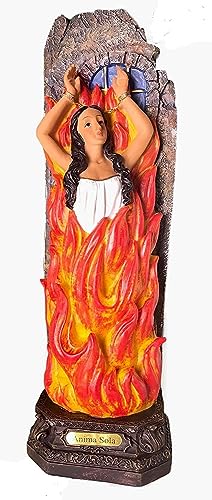 Estatua Anima Sola de 11.5 pulgadas multicolor