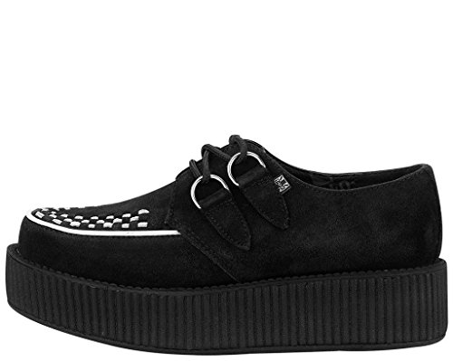 T.U.K. Suede Viva Mondo Creepers Shoes for Women and Men, Lace Up Platform Shoes3