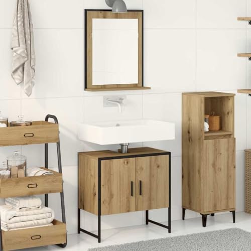 Genérico Juego de Muebles de baño 2 pcs Marrón 60 x 33 x 60 cm,Mobiliario,Conjuntos de Muebles,Muebles de baño,Marrón,21.55 KG,3334328