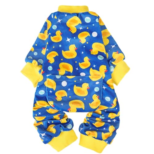 PUPTECK Soft Fleece Dog Pajamas for Small Medium Dogs, Dog Onesie Puppy Sweaters Clothes Jumpsuit...