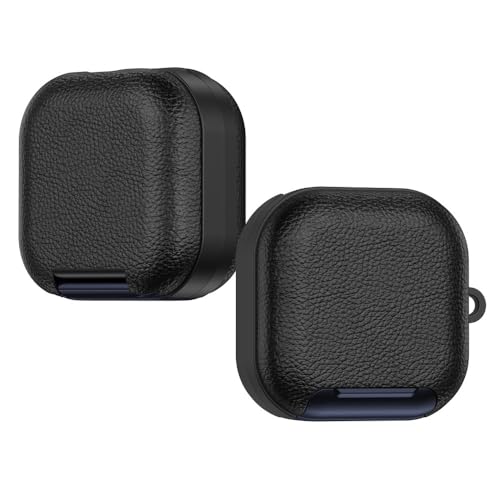Coque Samsung Galaxy Buds3 cuir bleu marine idéale pour le bureau et les trajets