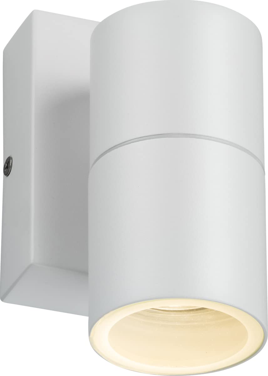 Knightsbridge 230V IP54 GU10 Fixed Single Wall Light with Photocell Sensor - White