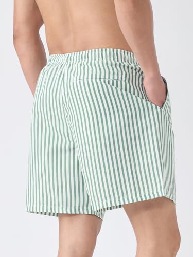 Image of The Souled Store Swin Shorts: Men and Boys Drawstring Waist Polyester Regular Fit Quick-Dry Lightweight Swim Shorts