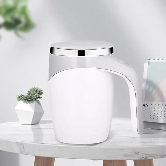 Buy Premium,Automatic Self Stirring Magnetic Mug, Electric Coffee Mixing Cup with Handle & Lid, Rechargeable Rotating Smart Blender Mug for Coffee, Tea, Milk, Hot Chocolate & Protein Drinks Online at Low Prices in India - Amazon.in - Image 4