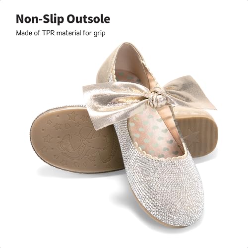 Dream Pairs Girls Mary Jane Dress Shoes Front Bow Ballerina Flats For Wedding thumb #3
