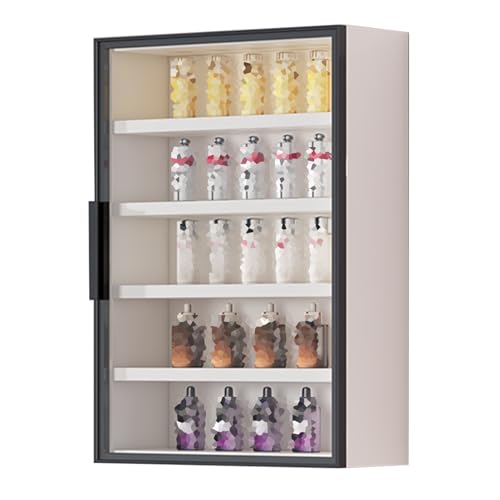 Display Cabinets, Multi-Tier Curio Storage Shelving with Glass Doors, Figures Dolls Model Wooden Display Case, Collectibles Organizers Rack, Home Playroom Showcase(White,30x