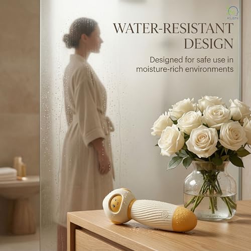 Image of KLEN Personal Body Massager for Women Handheld Rechargeable Wireless Waterproof Body Vibrating Massage Machine Easy to Use Double Action for Stress Relief and Self Use